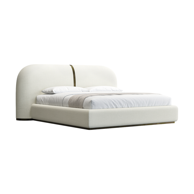 Sable Bed Off White Linen