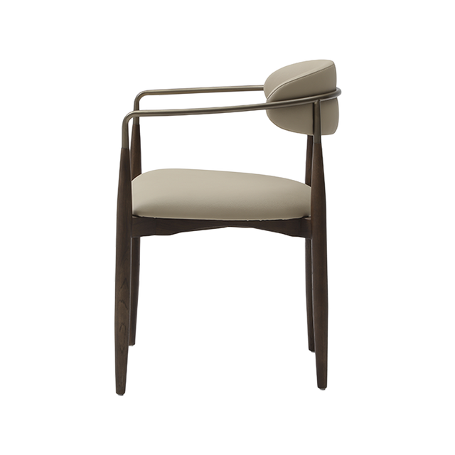 Sand Dining Chair Vegan Leather Beige
