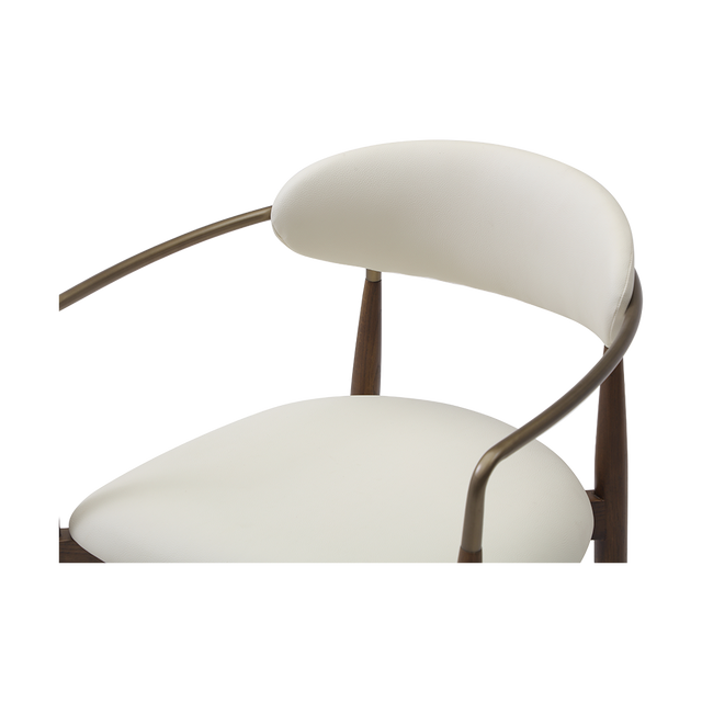 Sand Dining Chair Vegan Leather Off White