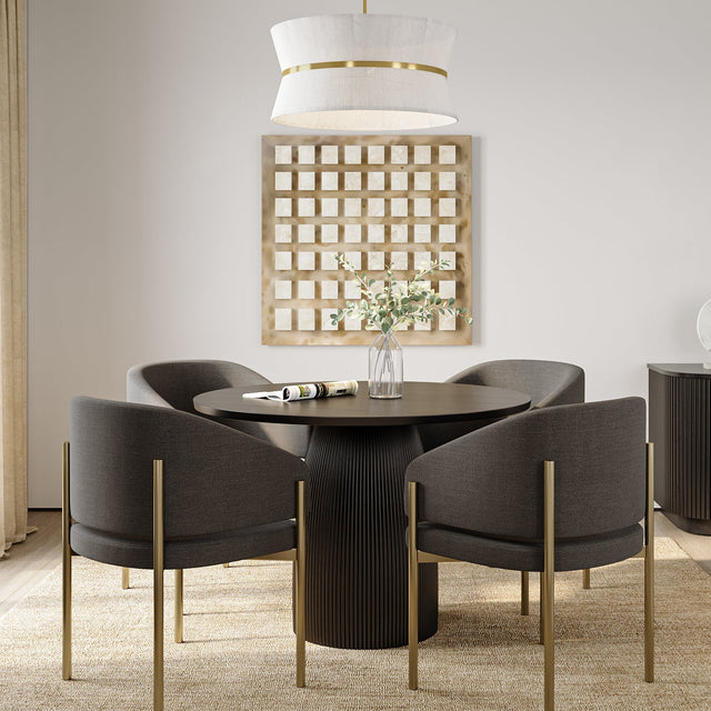 Oxford Round XS Dining Table Black Wood