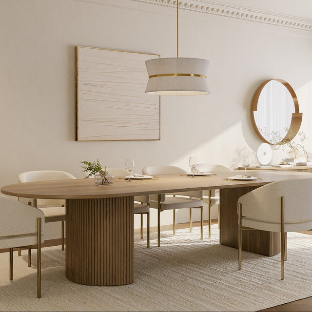 Oxford Rectangular XL Dining Table Greige Oak