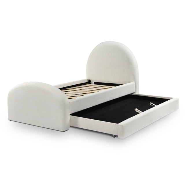 Valeria Cream Boucle Twin Bed