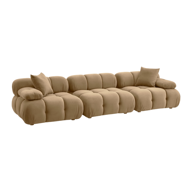 Solace Camel Velvet Modular Sofa
