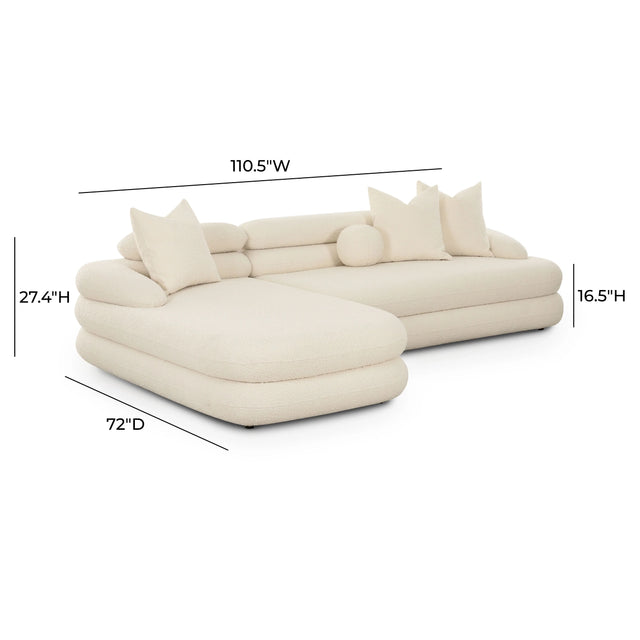 Niko Cream Boucle Modular LAF Sectional