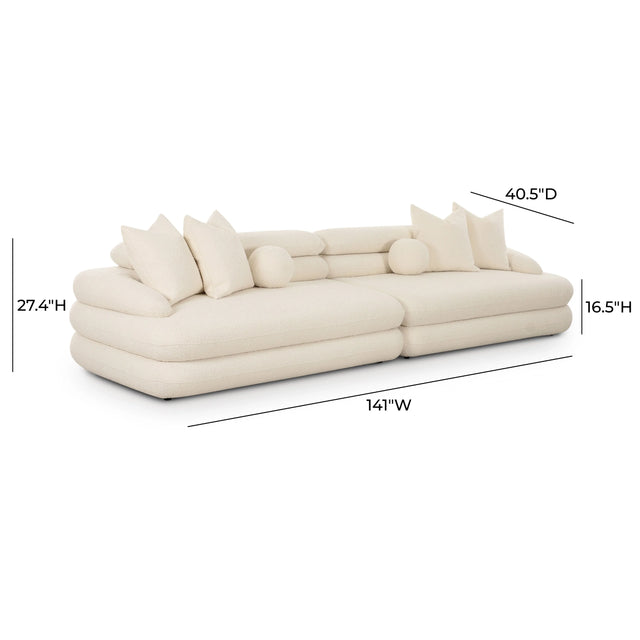 Niko Cream Boucle Modular Sofa