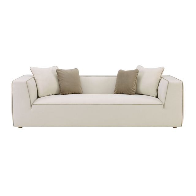 Vallora Cream Linen Sofa