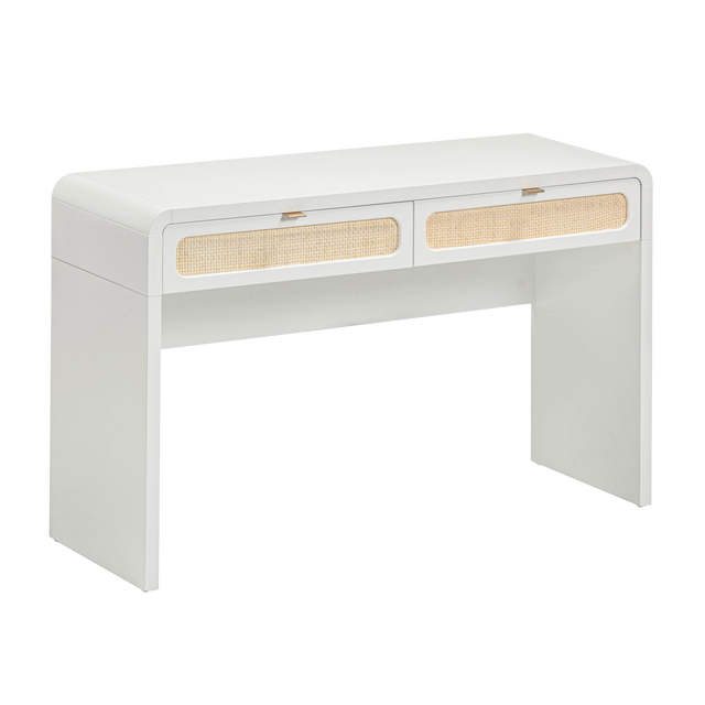 Marshy Rattan 2 Drawer Desk