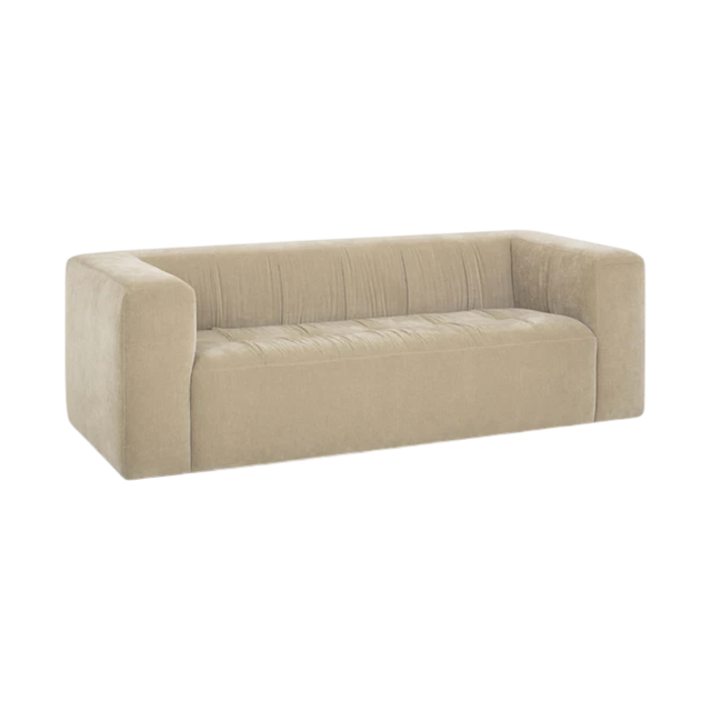 Calista Upcycled Chenille Sand Sofa