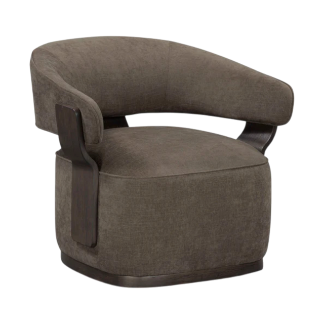 Thalora Linen Swivel Accent Chair