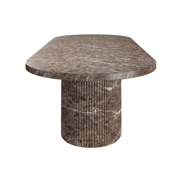 Bloom Dining Table Brown Marble