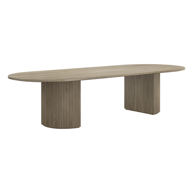 Oxford Rectangular XL Dining Table Greige Oak