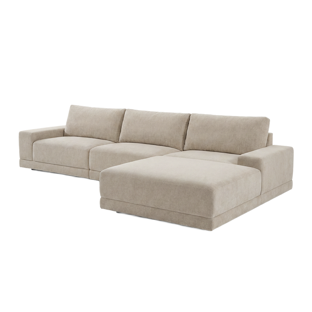 Torino 3-Piece Sofa & Ottoman Beige