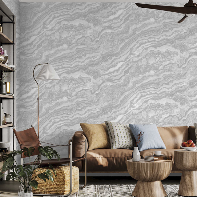 Treviso Wallpaper Taupe Travertine