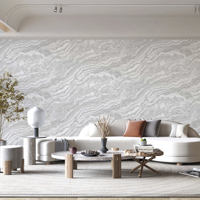 Treviso Wallpaper White Travertine