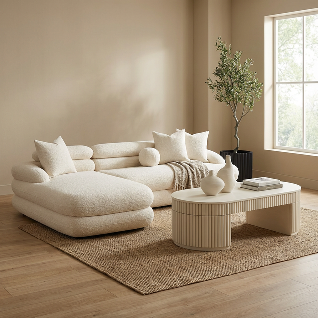 Niko Cream Boucle Modular LAF Sectional