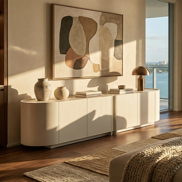 Valmont TV Stand Alabaster