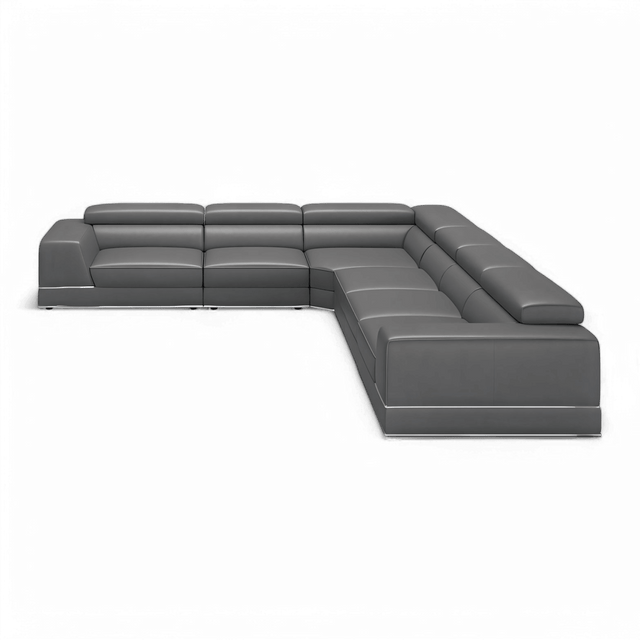 Amadeo Extended Modular Sectional Sofa Elephant Gray