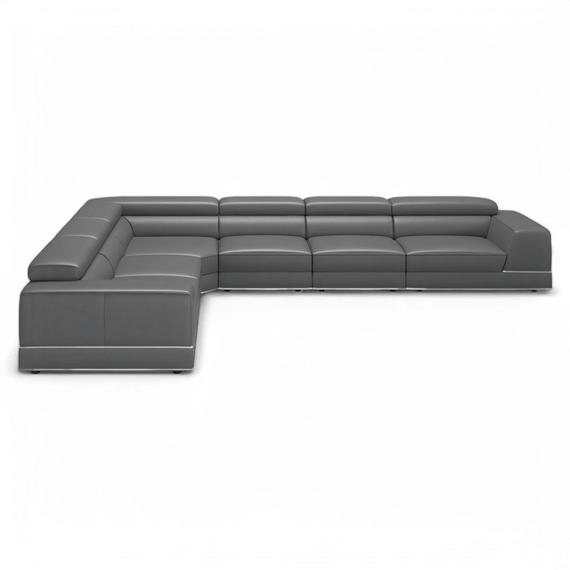 Amadeo Extended Modular Sectional Sofa Elephant Gray