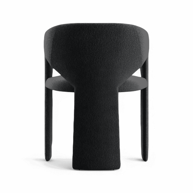 Aria Dining Chair Black Boucle