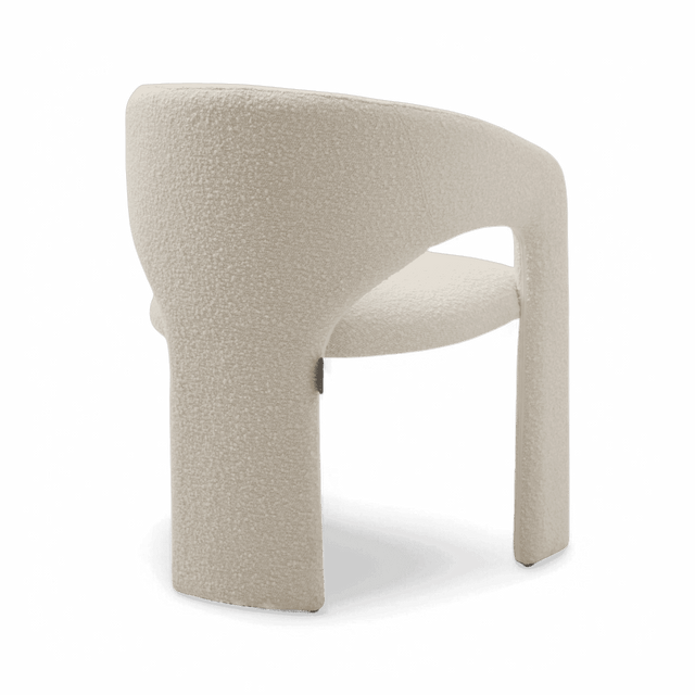 Aria Dining Chair White Boucle