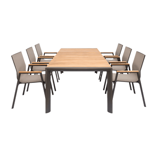 Aviana Outdoor Dining Set Taupe