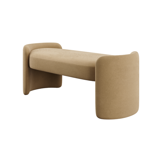 Elora Bench Camel Velvet
