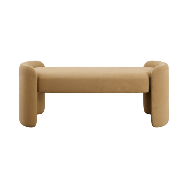 Elora Bench Camel Velvet