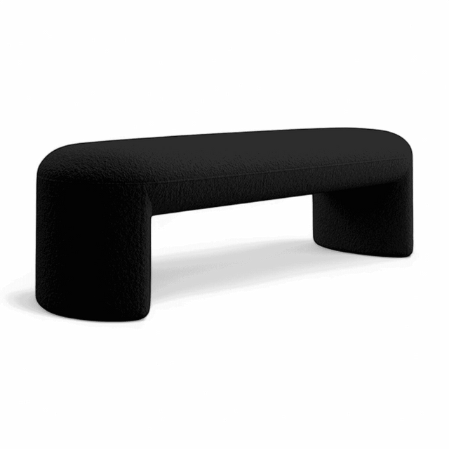 Boba Bench Black Boucle