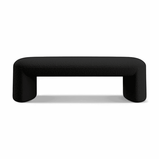 Boba Bench Black Boucle