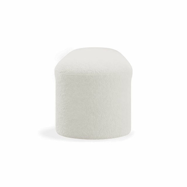 Boba Bench White Boucle