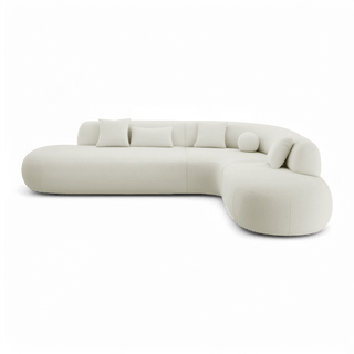 Boba Sectional Sofa White Boucle