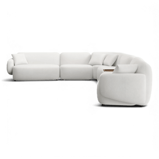 Divano Extended Sectional Sofa Set Off White