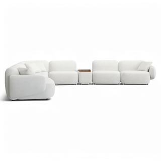 Divano Extended Sectional Sofa Set Off White