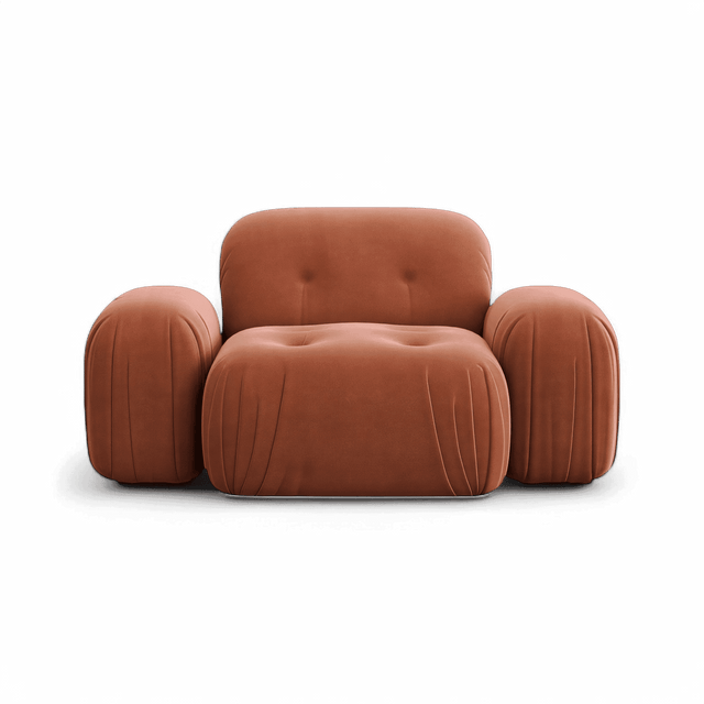 Rune Lounge Chair Terracotta Velvet
