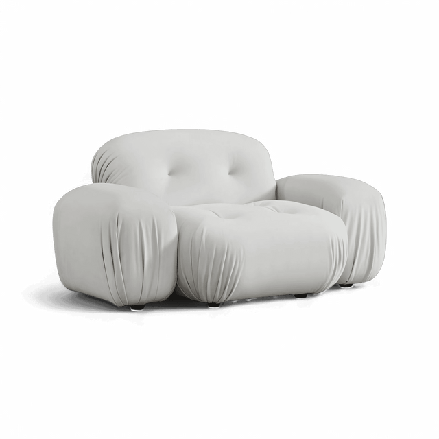 Rune Lounge Chair Off White Velvet