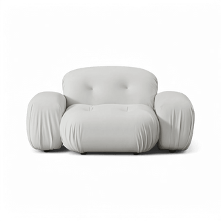 Rune Lounge Chair Off White Velvet