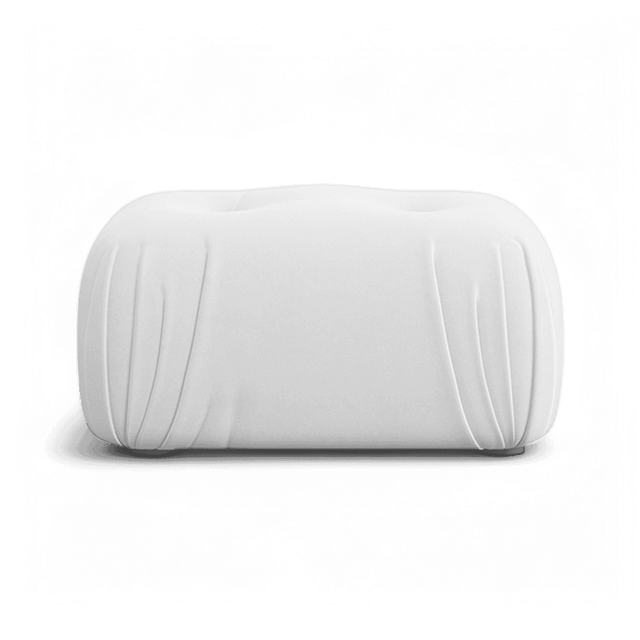 Rune Ottoman Off White Velvet