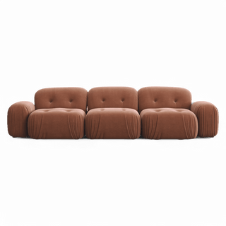 Rune Sectional Sofa Terracotta Velvet