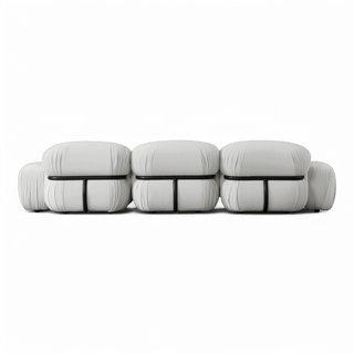 Rune Sectional Sofa Off White Velvet