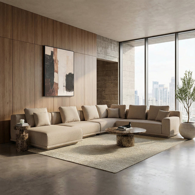 Eden Sectional Sofa Beige
