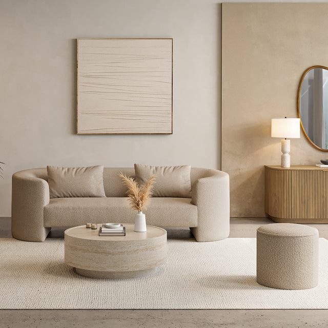 Elora 3 Seater Sofa Greige Boucle