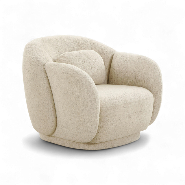 Etrusca Lounge Chair Cream Boucle