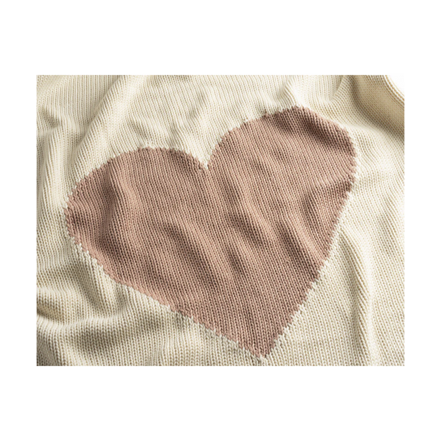 Heart Baby Blanket Blush