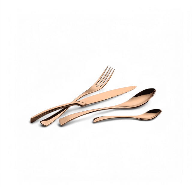 Forma Silverware Pink Gold - Set of 4 Big Spoons