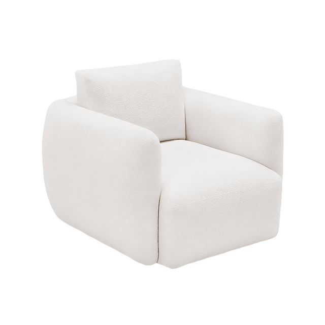 Gabriele Lounge Chair White Boucle
