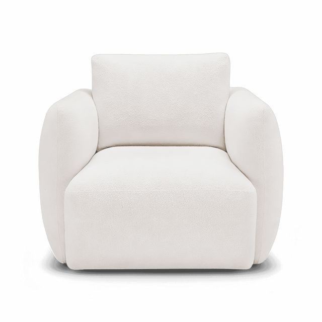 Gabriele Lounge Chair White Boucle