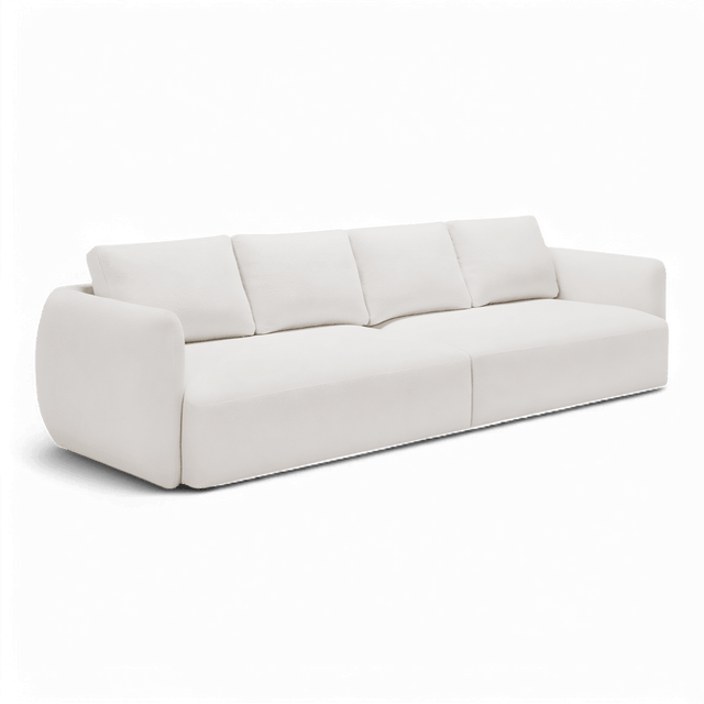 Gabriele 4 Seater Sofa White Boucle