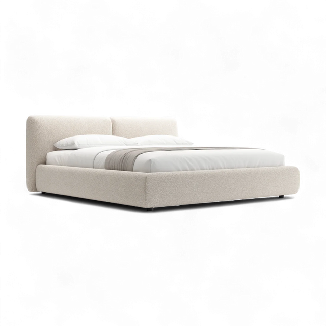 Gabriele Bed White Boucle