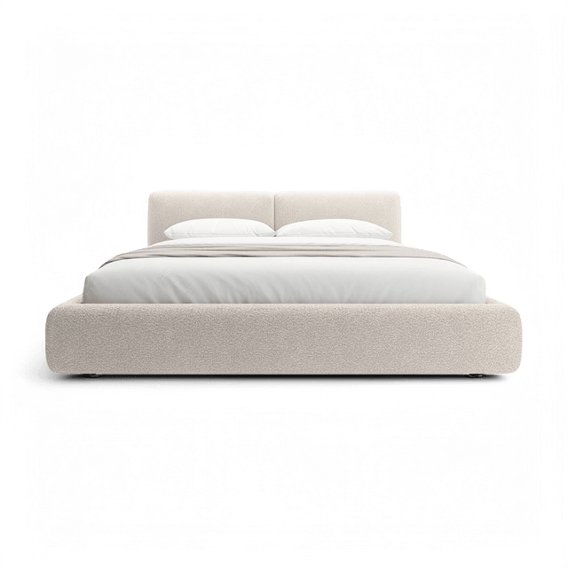 Gabriele Bed White Boucle