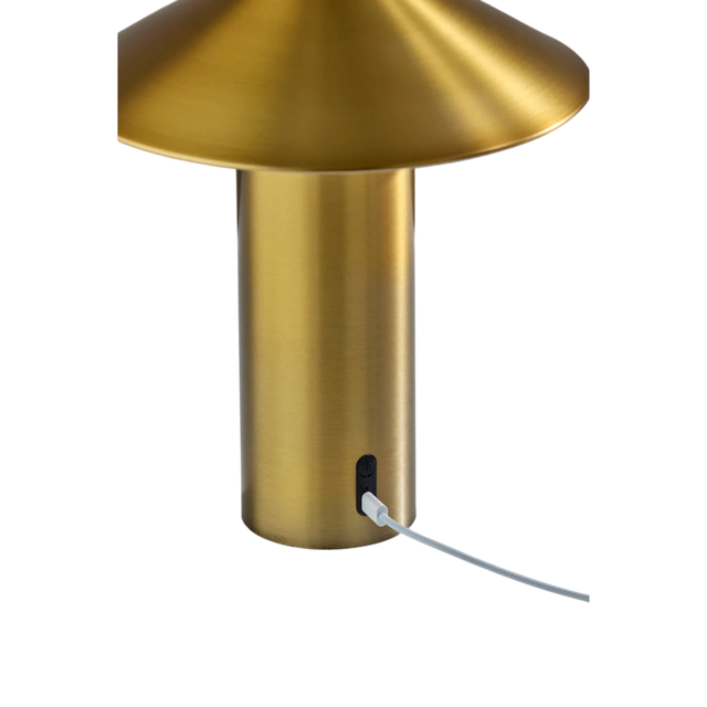 Tiller Brass Cordless Table Lamp